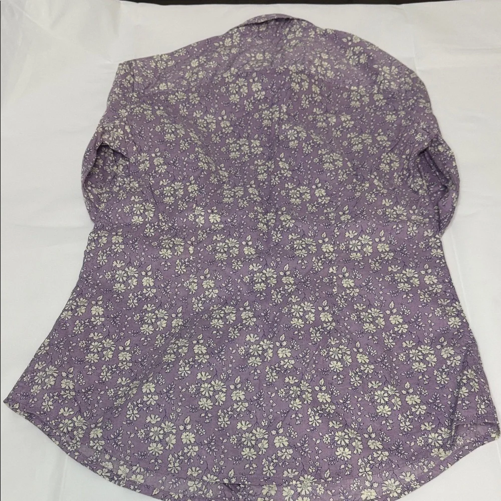 Tommy Hilfiger Lavender Floral Button Down Shirt - Picture 4 of 4